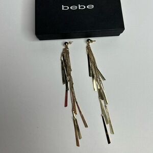 Bebe Gold Dangle Earrings
